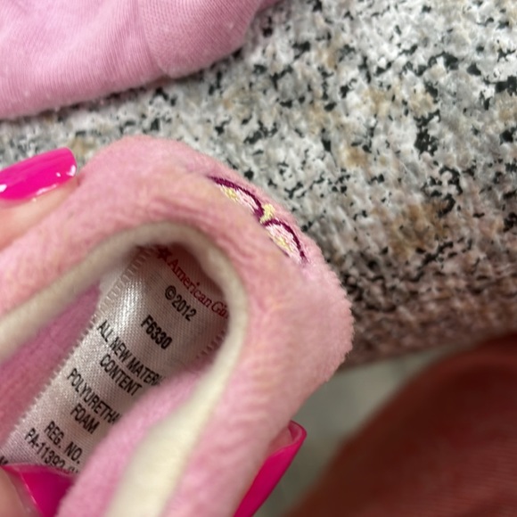 Retired American Girl Pink Julie’s Pajama Bottoms and slippers. - Picture 6 of 6